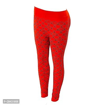 Aayush Premium Free Size Ripped Jeggings | Skinny Jeggings | Colored Jeggings | HIGH Waisted Jeggings | Denim Jeggings | Checkered Jeggings | Solid Jeggings (3080 RED Black Pattern Jeggings)-thumb2