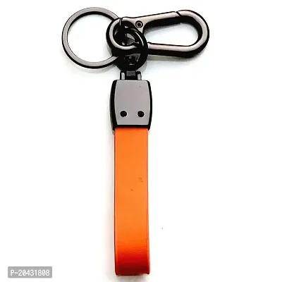 AAYUSH LEATHER KEYCHAINS AND KEYRINGS COMPATIBLE WITH CARS AND BIKES (Mercedes | Bmw | Audi | Tata | Maruti Suzuki | Hyundai | Honda | Royal Enfield) (KTM ORANGE LEATHER STRAP)-thumb4