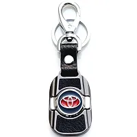 AAYUSH KEYCHAINS AND KEYRINGS COMPATIBLE WITH CARS AND BIKES (Mercedes | Bmw | Audi | Tata | Suzuki | Hyundai | Honda | Royal Enfield) (TOYOT-A METALLIC RED)-thumb1