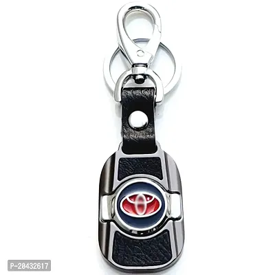 AAYUSH KEYCHAINS AND KEYRINGS COMPATIBLE WITH CARS AND BIKES (Mercedes | Bmw | Audi | Tata | Suzuki | Hyundai | Honda | Royal Enfield) (TOYOT-A METALLIC RED)-thumb2