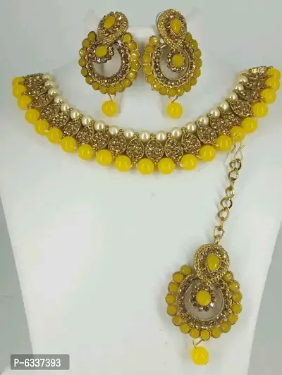 Alluring Alloy Kundan Jewellery Sets For Women And Girls-thumb0
