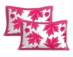 Classic Cotton Badapatta Pink Printed Double Bedsheet With Two Pillow Covers-thumb1