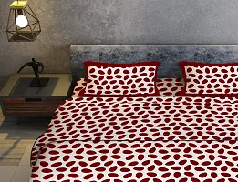 Classic Cotton Maroon Anda Double Bedsheet With Two Pillow Covers-thumb3