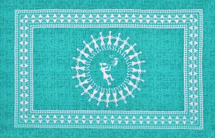 Classic Cotton Sea Green Adimanav Printed Double Bedsheet With Two Pillow Covers-thumb3