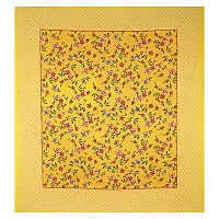 Classic Cotton Titli Yellow Double Bedsheet Pillow Two Cover-thumb3