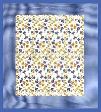 Classic Cotton Checkmate Blue Printed Duble Bedsheet With Two Pillow Covers-thumb3