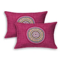 Classic Cotton Rangoli Pink Double Bedsheet Pillow Two Cover-thumb1