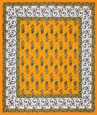 Classic Cotton Mughal Print Yellow Double Bedsheet With Two Pillow Covers-thumb3