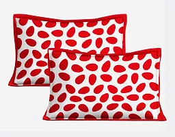 Classic Cotton Red Anda Double Bedsheet With Two Pillow Covers-thumb2