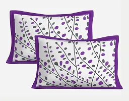 Classic Cotton Angoor Purple Printed Double Bedsheet With Two Pillow Covers-thumb3