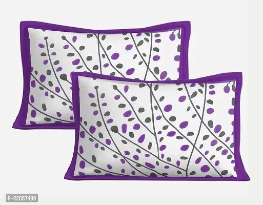 Classic Cotton Angoor Purple Printed Double Bedsheet With Two Pillow Covers-thumb4