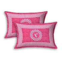 Classic Cotton Pink Adimanav Printed Double Bedsheet With Two Pillow Covers-thumb2