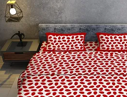 Classic Cotton Red Anda Double Bedsheet With Two Pillow Covers-thumb3