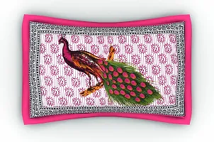 Classic Cotton Pink Peacock Printed Double Bedsheet Pillow Two Cover-thumb3