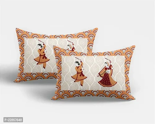 Classic Cotton Seltos Dandiya Brown Double Bedsheet Pillow Two Cover-thumb4