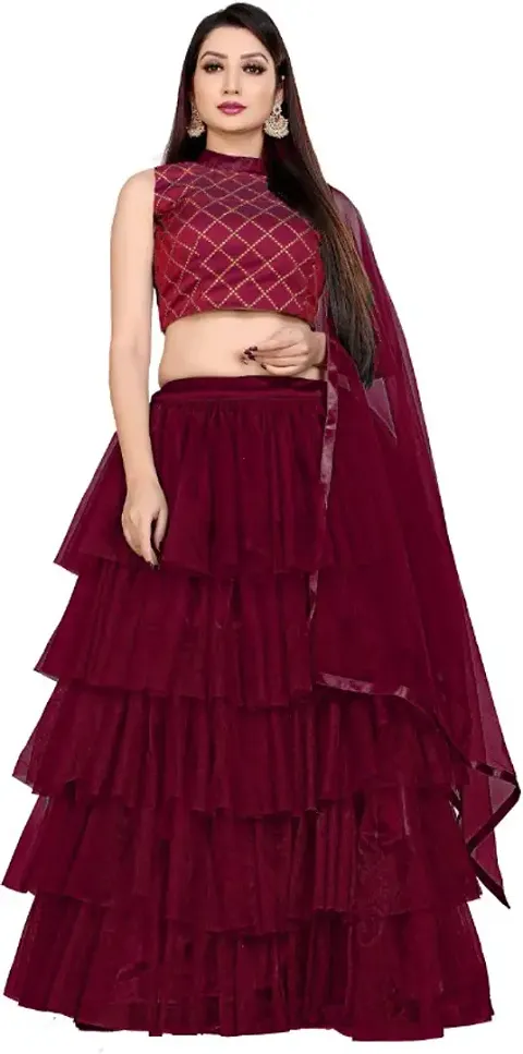 Fancy Net Lehenga Choli For Women