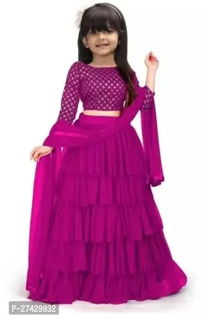 Classic Satin Lehenga Choli for Kids Girl