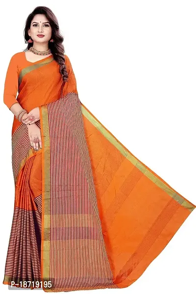 Ashwariya Orange Dhupion Silk Saree-thumb0