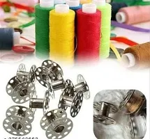 Multicolor Best Quality Polyester Thread Sewing Colours Threads Spools (Ladies Special) Thread  (150 m Pack of100) With  10 Bobbin 1 inchi Tape.-thumb1
