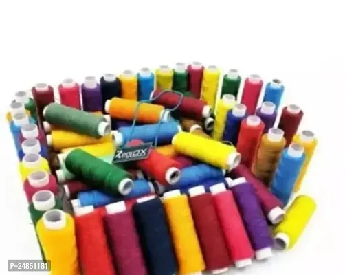 Threads 100%Spun Polyester Sewing Thread 100 Tubes 150 Meters(4 Tube x 25) Thread  .-thumb2