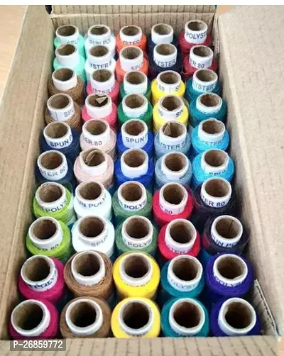Threads 100% Spun Polyester Sewing Thread 50 Tubes 150 Meters(2 Tube x 25) Thread-thumb0