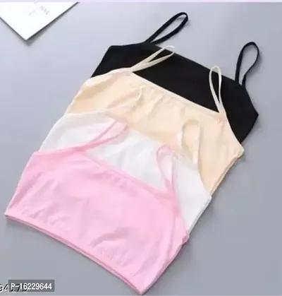 : Girls and Womes Cotton Slip Bra / inner/Gym-Yoga bra pack of 4-thumb0