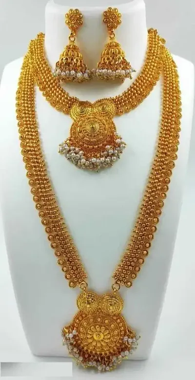 Gold Plated Alloy Jewellery Set Combo