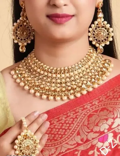 Alloy Kundan Pearl Bridal Jewellery Sets