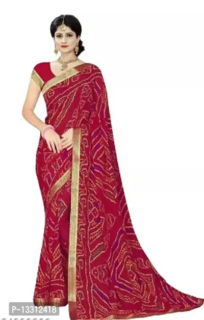 Women Stylish Georgette Saree with Blouse piece