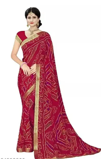 Glamorous Georgette Saree with Blouse piece 