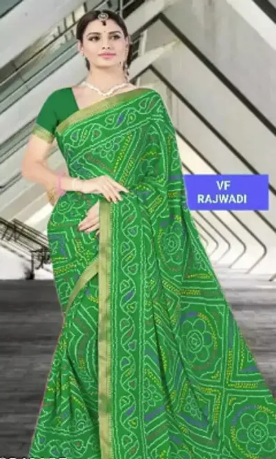 Fancy Chiffon Saree With Blouse Piece For Women