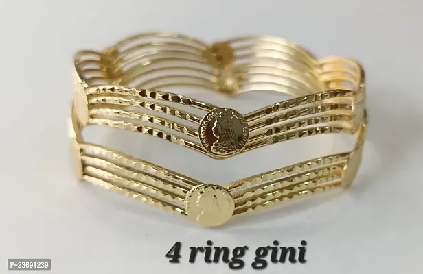 Elegant Gold Plated Bangles Set For Women- 2 Pieces-thumb0