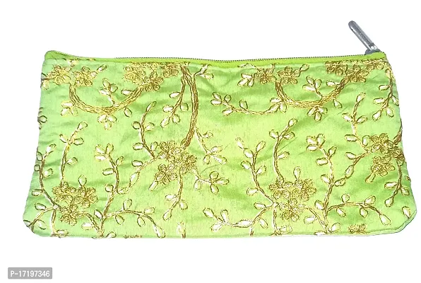Latest Designs Women's Cotton Traditional Design Mini Handpurse handbag(PISTA)-thumb0
