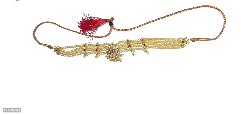 New Festive Special Traditional off White gold pinkTanmani Necklace Maharashtrian chinchpeti moti necklace thushi haar