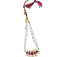 New Festive Special Traditional White  Multicolor Tanmani short Necklace Maharashtrian moti necklace By Shrungarika-thumb3