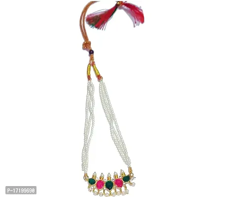 New Festive Special Traditional White  Multicolor Tanmani short Necklace Maharashtrian moti necklace By Shrungarika-thumb4