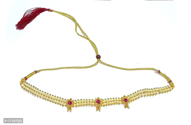 Traditional Golden Tanmani Necklace Maharashtrian chinchpeti moti necklace By Shrungarika