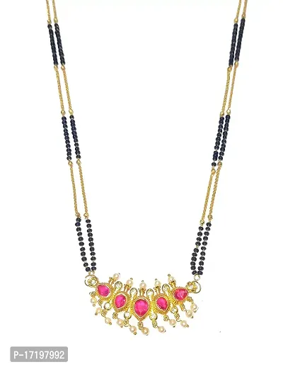 Designer and Stylish New Long Tanmani pendant Mangalsutra with Earring For Women(36 inch maala)-thumb3