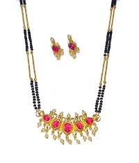 Designer and Stylish New Long Tanmani pendant Mangalsutra with Earring For Women(36 inch maala)-thumb1