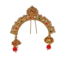 Shrungarika Aambada Juda/Pin Hair Brooch for Women Southern Hair Jewelry Indian Hair pin Hair Decoration, Hair Brooch with Hook Wedding Bridal Hair Accessories for Girls and Women(HP-430)-thumb4