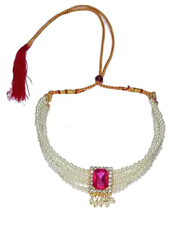 New Festive Special Traditional White Tanmani Necklace Maharashtrian chinchpeti moti necklace By Shrungarika(NS-254)