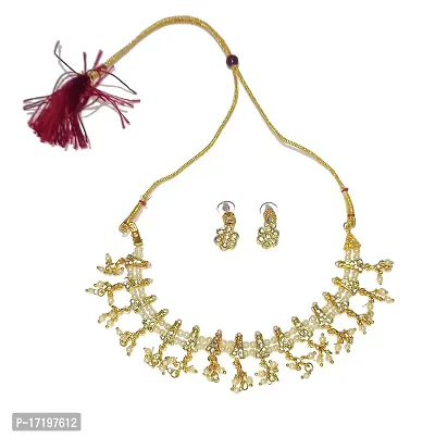 New Festive Special Traditional White golden Tanmani Necklace Maharashtrian chinchpeti moti necklace By Shrungarika