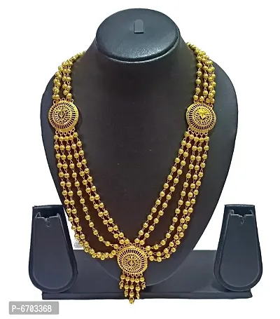 Grand Gold Rani Haar golden long necklace  For The Maharashtrian Bride pack of 1-thumb0