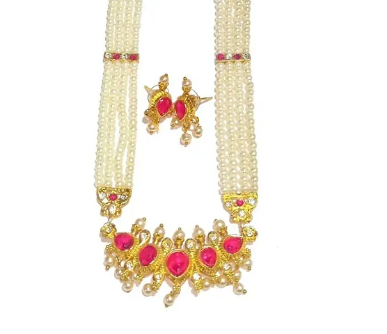 Festive Special Traditional Tanmani Necklace Maharashtrian Long moti necklace with Earrings By Shrungarika