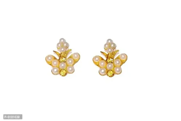 Upper Ear clips Press on Maharashtrian Traditional Press Bugadi Clip on Earrings for Women and Girls-thumb0