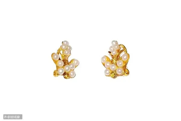 Upper Ear clips Press on Maharashtrian Traditional Press Bugadi Clip on Earrings for Women and Girls-thumb2