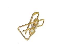 Fancy Saree pin/Brooch/X Pin/Hijab pin/Safety pin/Plastic safety pins clip Brooch Pin in golden-thumb1