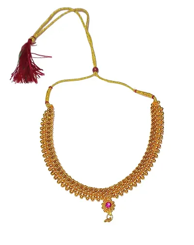 Traditional Gold Plated Choker Thushi Necklace saaj choker for Girls  Women