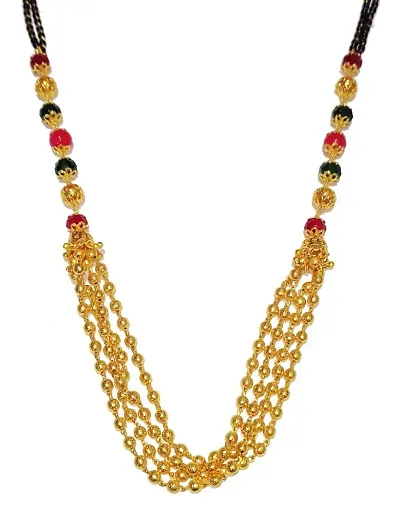 stylish mani mangalsutra in 3 layered beads chain beads Chains Tanmaniya