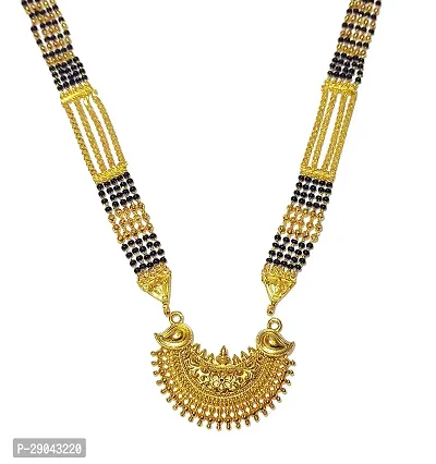 Long Mangal sutra Designs Gold Plated Necklace